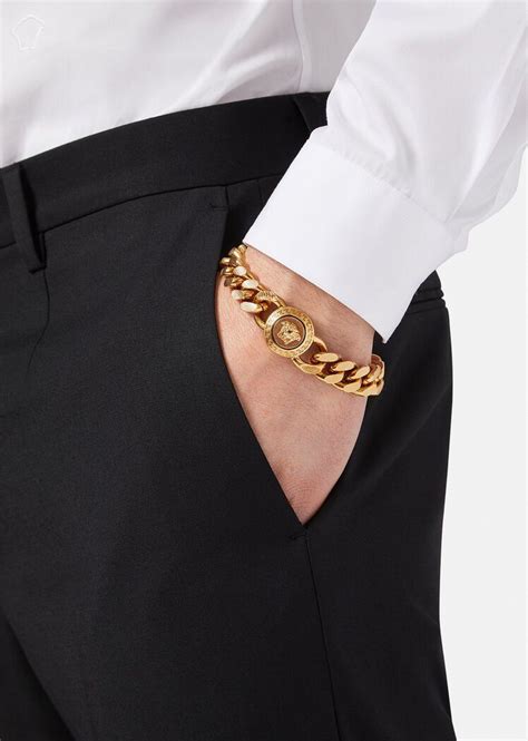 versace mens earring|men versace bracelet.